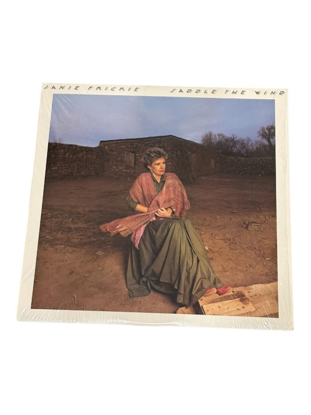 Vintage Janie Frickie Vinyl LP Saddle The Wind 1988 Columbia Country Black USA